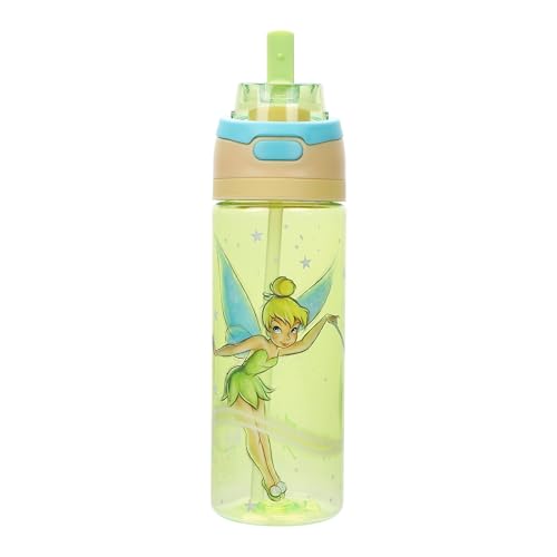Bioworld Tinker Bell Character Art Green 24 Oz Plastic Water Bottle With Dual Spout Lid - color: Tinker Bell Character Art Green
