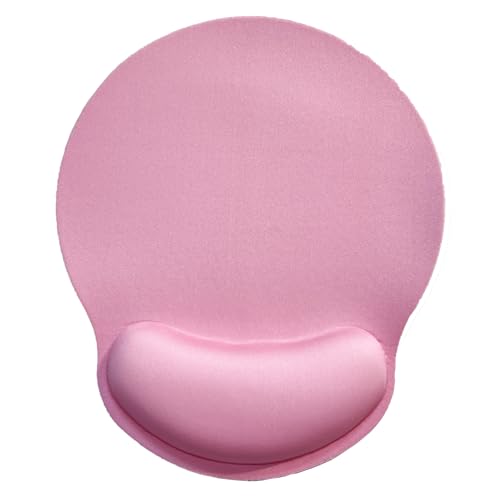 Mouse Pad with Wrist Support, Ergonomic Mouse Pad with Memory Foam Wrist Rest Cushion, Non-Slip Rubber Base Gaming Mice Pad for Home Office Computer Laptop, Pink - color: Pink