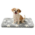 Dog Bed Mat, Reversible Crate Pad & Cute Dog Bed - Machine Washable Kennel Mat with Ultra Soft (Big&Small Stars Gray, 24" L*18" W*1.5" Th) - color: Big&Small Stars Gray, size: 24"L*18"W*1.5"Th