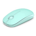 VssoPlor Wireless Mouse, 2.4G Slim Computer Laptop Mouse, Mint Green | Portable Mouse, Plug & Play USB Nano Receiver, Quiet Silent Optical Mice for Notebook, PC, Laptop, Computer, Windows, Mac - color: Mint Green