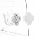 Hamster Water Bottle Holder - Magnetic & Repositionable, Adjustable Base for Hamster Cage, Secure Magnetic Mount, Easy to Move/Install, Fits Most Small Pet Water Bottles (Holder Only) - color: White