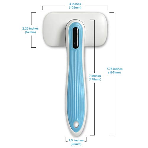 Pets First Premium Dog Brush & CAT Brush Self Cleaning Dog Slicker Hair Brush Easy to Clean Best Pet Grooming Brushes Shedding Grooming Tools for Dogs and Cats. Beautiful Gift for the Groomer!