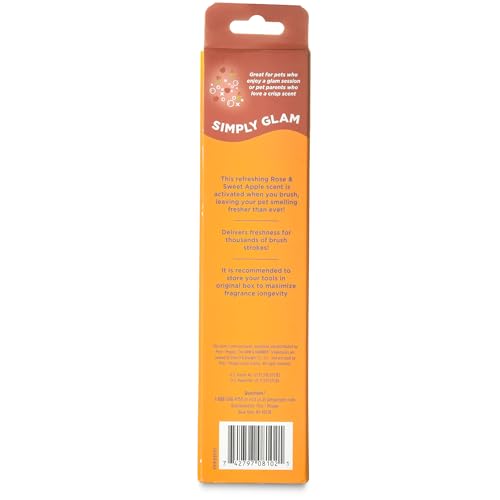 Arm & Hammer Deodorizing Pin & Bristle Dog Brush, Apple & Rose Scent | Fragrance transfer technology, baking soda infused, detangling and deshedding, for long-haired dogs daily - size: 1-Pack, style: Pin/Bristle Duo Brush - Sweet Apple & Rose