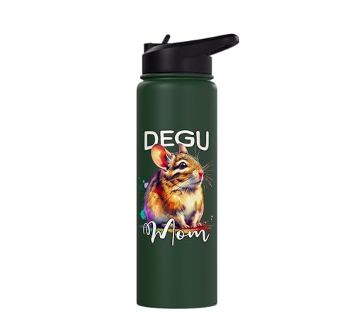Degu Mom Degu Stainless Steel Insulated Water Bottle - color: Dark Green