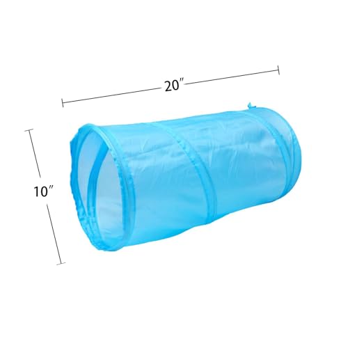 iCAGY Cat Tunnel for Indoor Small Cats Kittens Rabbits, Foldable Tube Toys | Interactive Pet Crinkle Pop Up Tunnel Play Toys, Relieve Cat Boredom, Light Pink 20" - color: Light Pink, size: 20 Inch (Pack of 1)
