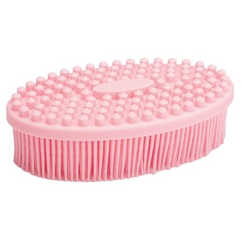 DNC Silicone Body Scrubber Exfoliating Bath Body Brush for Shower 2 Pack - color: Pink+blue