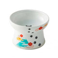 Necoichi Ceramic Elevated Cat Food Bowl (Fuji, Regular Flat) - color: Fuji, size: Regular