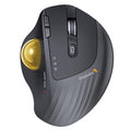 ProtoArc EM01 NL Wireless Trackball Mouse, Rechargeable Thumb Control, Gold | 0/20° Adjustable Angle to Reduce Fatigue, Triple-Device Bluetooth & 2.4G USB-A for Office Use, Silent Click, Easy to Clean - color: Gold Ball