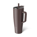BrüMate Era Flip 40oz Tumbler with 100% Leakproof Covered Straw Lid | Hygienic Covered Straw | Insulated Stainless Steel Water Bottle with Handle | Cup Holder Friendly | BPA-Free (Java) - color: Java, size: 40 Ounces