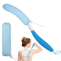 Back Scrubber for Shower,15.35" Long Handle Shower Brush for Body | Back Brush for Shower for Men Women, Long Handled Bath Sponge for Deep Clean,Exfoliating,Anti-Slip Curve Handled - size: Blue-blue-h