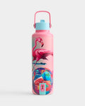 Drib 24oz Insulated Water Bottle, FIFA World Cup 2026 Edition – Performance Stainless Steel Insulated Bottle with Quiet Leak-Proof Straw Lid (Miami - City Poster) - color: Miami - City Poster