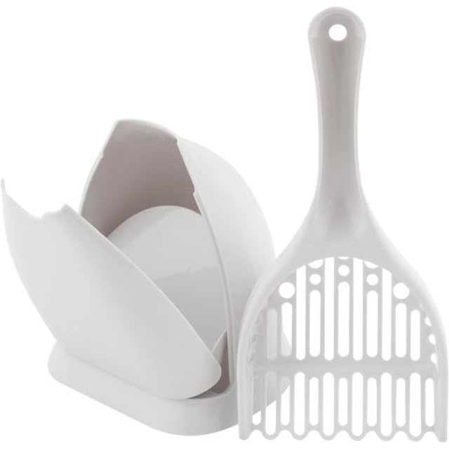 Petmate Scoop N' Hide Cat Litter Scoop with Discreet Litter Scoops Holder; White - color: Pearl White