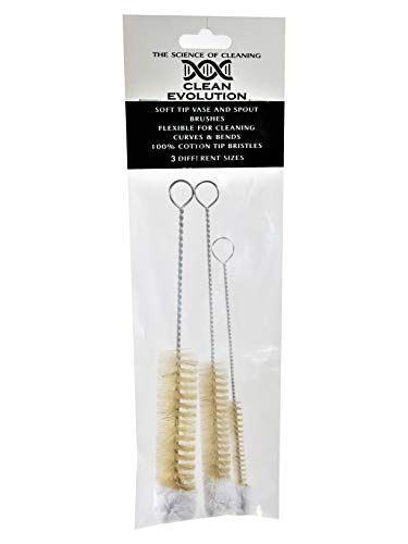 Bendable Bottle Brush Set - Soft Bristle Crevice & Small Cleaning Brushes for Narrow Spaces & Test Tubes