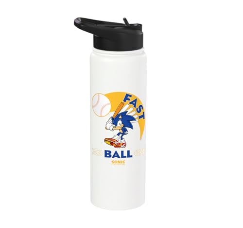 Sonic the Hedgehog - Sonic Fast Ball Stainless Steel Insulated Water Bottle - color: White