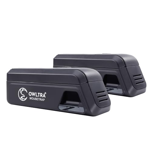OWLTRA OW-2 Indoor Electric Mouse Trap 2 PCS, Instant Kill Rodent Zapper with Pet Safe Trigger, Black - size: 2 Pack, style: Electric Mouse Trap