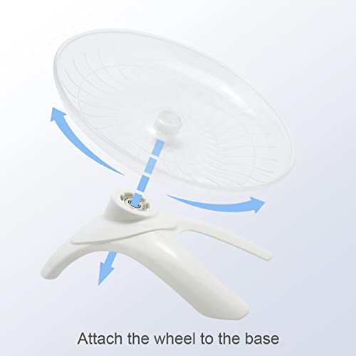 Hamster Wheel Hamster Flying Saucer Silent Exercise Wheel Running Wheel for Dwarf Hamsters Gerbil Mice Small Animals (White) - color: White