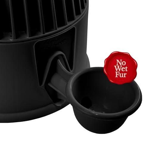 Pet Water Dispenser for Dogs and Cats, 67.6 oz – Gravity-Fed Water Bowl for Clean Drinking, Prevents Wet Fur, BPA-Free Polypropylene, (Opaque Black) - color: Opaque Black