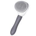 Aogeili Self Cleaning Slicker Brush, Skin Friendly Deshedding Grooming Tool for Dogs, Cats & Bunny, One-Click Release Removes Loose Undercoat, Mats & Tangles, for Long & Short Hair Shedding Pets - color: Grey