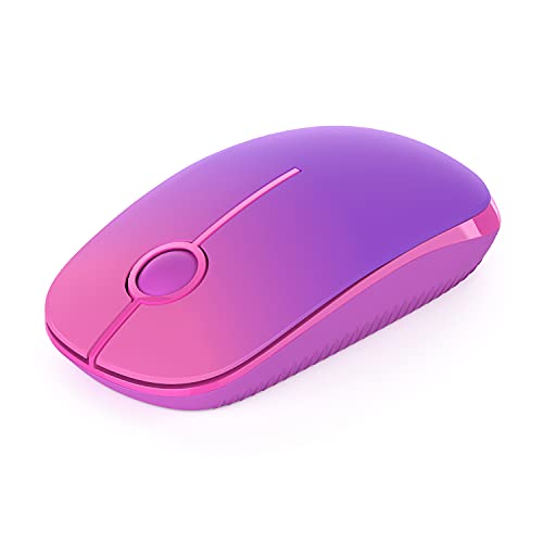 VssoPlor Wireless Mouse, 2.4G Slim Computer Laptop Mouse, Gradient Purple | Portable Mouse, Plug & Play USB Nano Receiver, Quiet Silent Optical Mice for Notebook, PC, Laptop, Computer, Windows, Mac - color: Gradient Purple