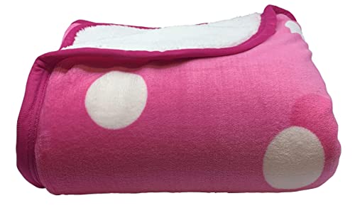 Jay Franco Disney Minnie Mouse Sweet Dots Sherpa Throw Blanket - Measures 50 x 60 inches, Kids Bedding - Fade Resistant Super Soft - (Official Disney Product) - color: Pink - Minnie Mouse