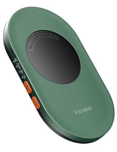 Vaydeer Ultra Slim Mouse Mover, Air 3 Mouse Jiggler with Adjustable Interval Timer, Undetectable & Noiseless, Simulates Realistic Movement, Driver-Free Shaker for Keeping The PC Active (Dark Green) - color: Dark Green, style: Button Control