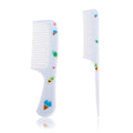 2pcs Baby Hair Comb Set, Blue Ice Cream Mini Fine Tooth & Rat Tail Comb | Cute, Tiny, Small, Plastic, Parting Combs for Toddler Women Girls Kids All Hair Types, Hairbrush Tools Accessories - style: Ice Cream