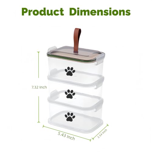 Portable Dog Treat Container,Dog Treat Jar,Travel Dog Food Container | Small Animal Food Container,Portable with Lanyard for Outdoor Walking,Camping,Travel,Easy To Carry