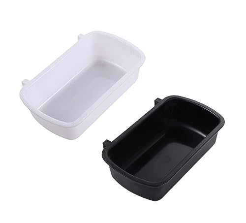 Small Animal Feeder Bowl Basic Dish Covenient Hanging Cups - 2 Pack Bath Food Water Bowls for Birds Hamsters Mice Rats Small Pets