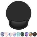 Mouse Pad with Wrist Rest, Comfortable Computer Mousepad with Gel Wrist Support Smooth Surface and Non-Slip PU Base for Pain Relief, Laptop, Office & Home (Black) - color: Black