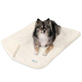 PETAMI Sherpa Fleece Waterproof CAT and Dog Blanket, Beige, Medium - color: Beige, size: Medium (29x40)