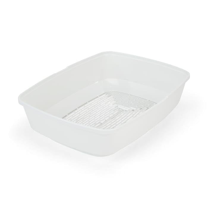 So Phresh by Petco Grey & White Lift-to-Sift Cat Litter Pan Large 19.7" L