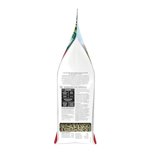 Oxbow Essentials Chinchilla Food, Made with Oxbow Alfalfa, Vitamin & Mineral Rich Food for Chinchillas, Small Animal Pet Pellets, Made in USA, High Fiber, 10 lb Bag | Chinchilla Food, All Ages, Uniform Diet, Alfalfa Hay, High Fiber, Prevents Selective Fee