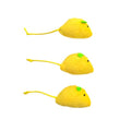 3-Pack Lemon Cat Toys Green&Yellow Cute Mouse for Kitten Play, Chase and Wrestle, PP Cotton & Catmint Filled, Teething and Chew Toys - color: 3-PCS