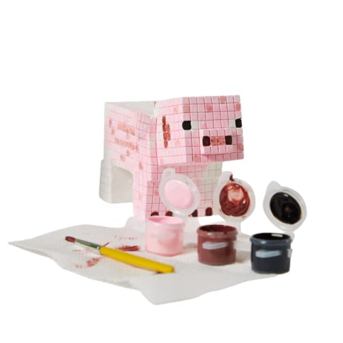 Innovative Designs Minecraft Paint Your Own Figurines Arts and Crafts Set for Boys and Girls - style: Minecraft: Reuben the Pig and Creeper