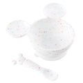 Bumkins Disney Mickey Mouse Bowl, Silicone First Feeding Set with Suction, Includes Spoon, Training Essentials for Baby-Led Weaning, Toddler Self-Feeding, Babies Eating at 4 Mos Up, Vanilla - color: D2 Mickey Mouse-Vnl, style: Disney
