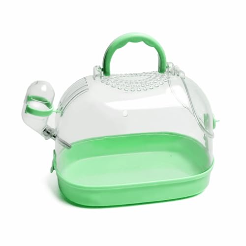 Portable Guinea Pig Carrier Travel Small Animal Carrier Breathable Travel Hamster Cage with Water Feeder