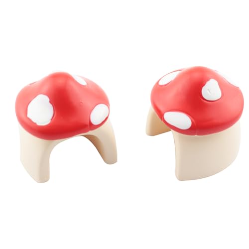 8PCS Resin Mini Mushroom Hideouts Bead Jumping Hermit Crab Cute Hiding Decorations 1x1x0.9 Inches Reptile Pet Accessories Garden Landscaping Miniature Model Decor