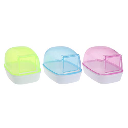 Hamster Sand Bath Critters Shower Toilet Bed Sand Container Bathtub for Small Mice Hedgehog Squirrel Hamster Guinea Pig