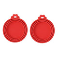 2 Packs Pet Food Cans Lids,Cute Can Lid Dishwasher Safe, Can Covers Most Standard Size Dog and Cat Canned(red) - color: red