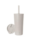 Simple Modern Iced Coffee Tumbler, Insulated | 20oz | Beige | Reusable Stainless Steel Cup, Travel Mug, Water Bottle with Straw | Cupholder Friendly & Spill Resistant, Almond Birch - color: -Almond Birch, size: 20 Ounces