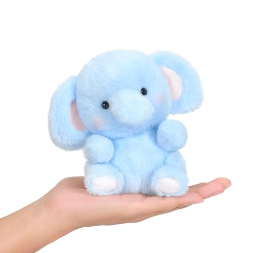 Ditucu Palm-Sized Elephant Stuffed Animals Cute Soft Plush Doll Small Plushies Toys Gifts for Kids Blue 5 inch - style: Elephant