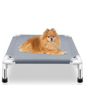 Elevated Dog Bed for Small Dogs, Dog Cooling mat Cot, Raised Dog Bed | Indoor Detachable Raised Dog Bed, 20" L x 20" W x 6.5"H，with Non-Slip Feet，Soft and Luxurious Comfortable - color: Grey-S