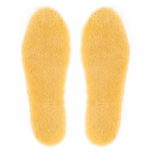 riemot Women’s Sheepskin Wool Insoles,100% Australian Wool Fleece Upper,15mm Thick Warm Winter Boot Inserts, Cozy Replacement Insoles for Snow Boots, Slippers & Roomy Shoes Cream EU37/US6 - color: Cream, size: US 6 Women
