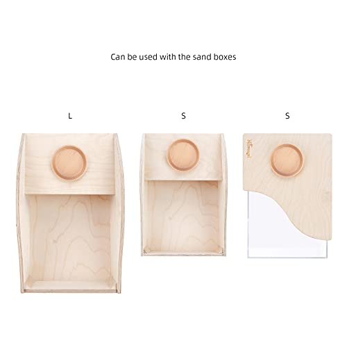 Niteangel Wooden Hamster Food Bowl: Beech Stable & No Pattern for Dwarf | Prevent Oil & Dust Small Animal Feeding Dish for Dwarf Syrian Hamsters Gerbils Mice Degus or Other Similar-Sized Small Pets - size: For Dwarf