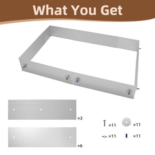 Anti-Rust Aluminum Scatter Guards for Ferret & Critter Nation Cages | Urine & Poop Guard Panel, Adjustable Fence to Keep Floor Clean for Ferrets, Chinchillas, Rats (Silver, Single Layer Set)