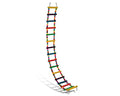 Bird Ladder Toys Coloured Flexible Parrot Swing Bridge Wooden Cockatiel Cage Hanging Climbing Ladder (39 in (16 Steps)) - size: 39 in (16 Steps)