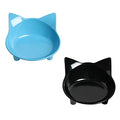 Set of 2 Non-Slip Cat & Dog Bowls – Wide, Shallow Food and Water Dishes for Whisker Fatigue Relief, No Spill, Safe Food-Grade Pet Bowls for Cats, Small Dogs, Kittens, Puppies & Rabbits - color: Blue+Black