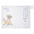 Disney Lion King Simba White, Tan, and Grey Super Soft Milestone Baby Blanket - color: Disney Lion King Simba