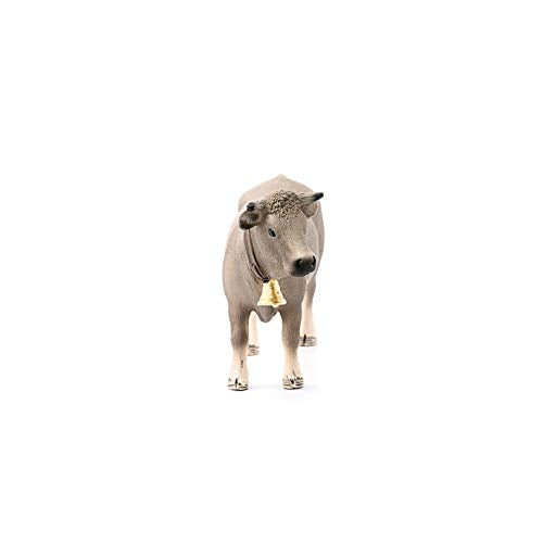 Schleich Farm World - Braunvieh Cow Toy Figurine - Kids Ages 3+ | 13874 | Farm Animal Figurine, Realistic Animal Toys, Barn Toy for Kids 3+, Screen-Free Imaginative Pretend Play, Montessori Toy - style: Braunvieh Cow