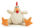goDog Checkers Fat Rooster Squeaky Plush Dog Toy, Chew Guard Technology - White, Large - color: Fat Rooster (White), size: Large